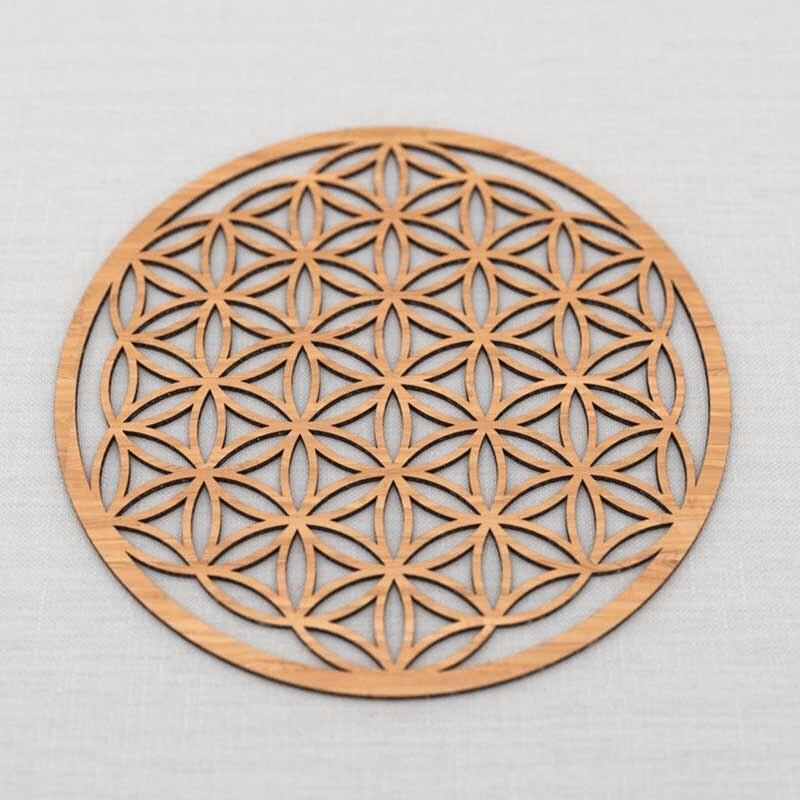 Fleur de Vie en Bois pour Décoration Murale | Lithothérapie Stéphanie