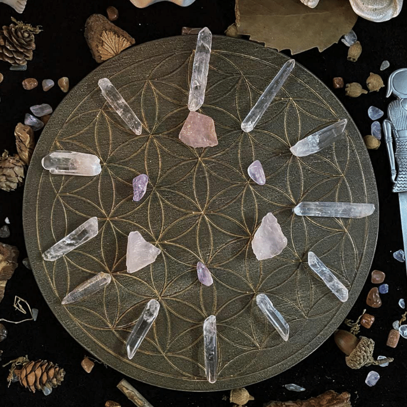 Grande Fleur de Vie en Chêne | Lithothérapie Stéphanie