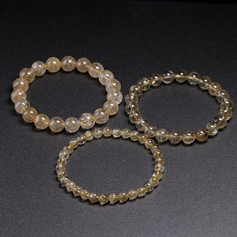 Bracelet Pierre Quartz Rutile | Lithothérapie Stéphanie