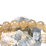 Bracelet Perles Quartz Rutile | Lithothérapie Stéphanie