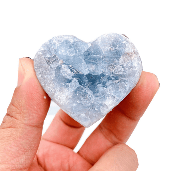 Mini Coeur en Célestite Bleue | Lithothérapie Stéphanie