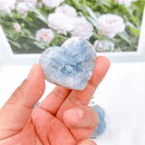 Mini Coeur en Célestine Bleue | Lithothérapie Stéphanie