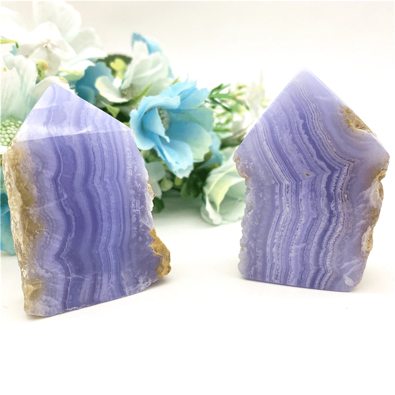 Petite Tranche d'Agate Bleue | Lithothérapie Stéphanie