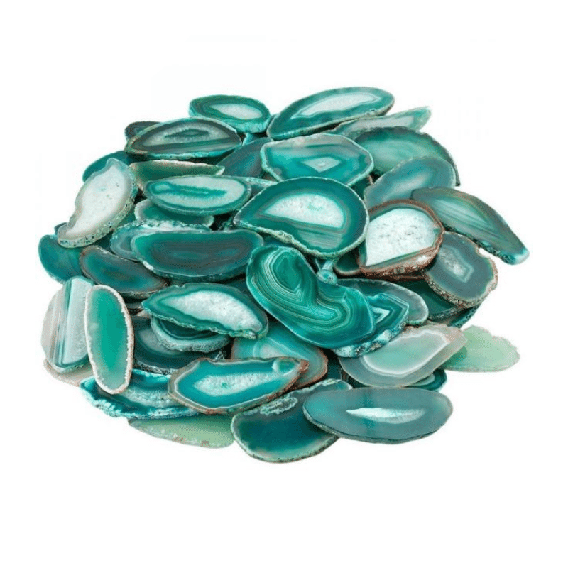 Petite Tranche d'Agate Verte | Lithothérapie Stéphanie