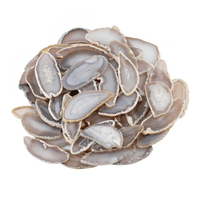 Petite Tranche d'Agate Grise | Lithothérapie Stéphanie