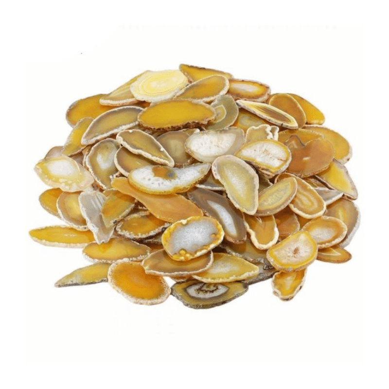 Petite Tranche d'Agate Jaune | Lithothérapie Stéphanie