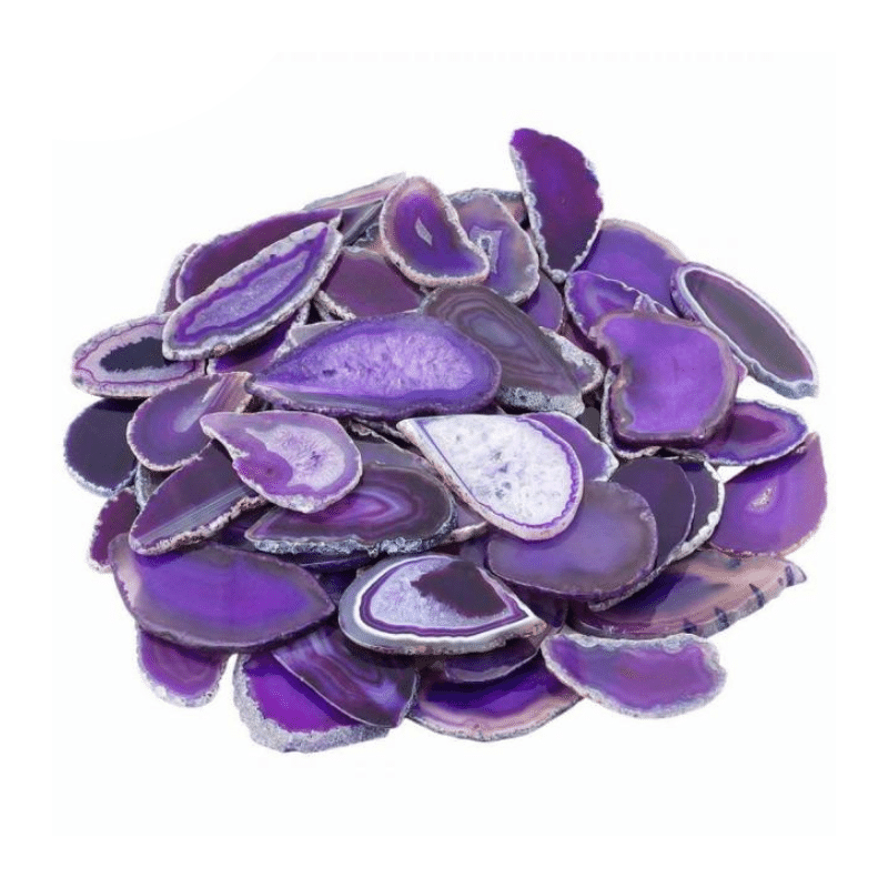 Petite Tranche d'Agate Violette | Lithothérapie Stéphanie