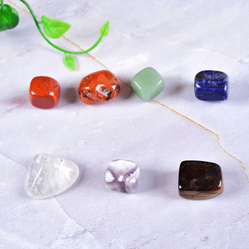 Assortiment de Pierres Roulées | 7 Chakras | Lithothérapie Stéphanie