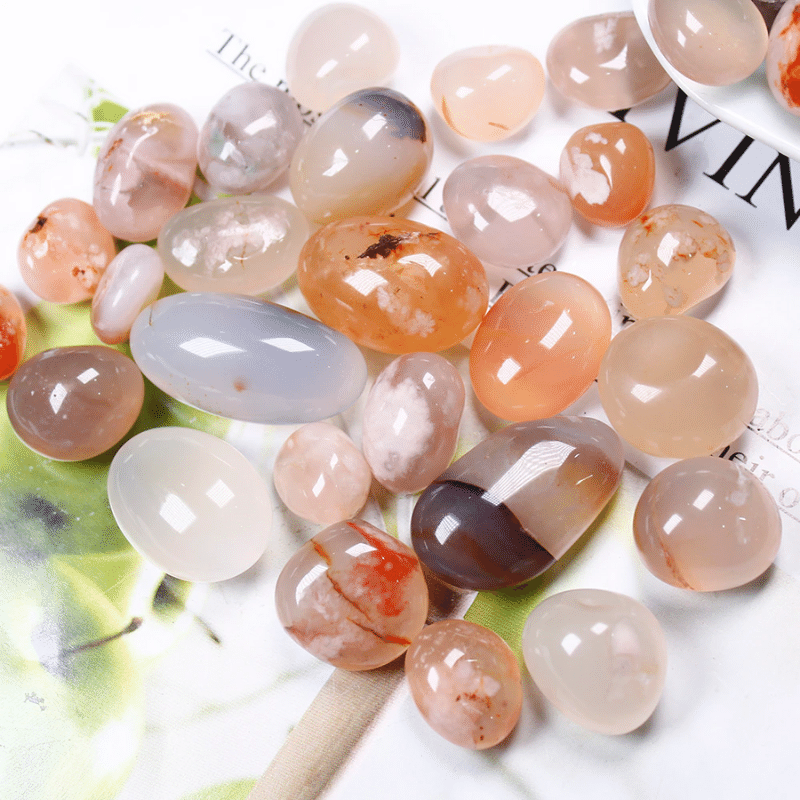 Pierre Roulée | Agate Sakura | Lithothérapie Stéphanie