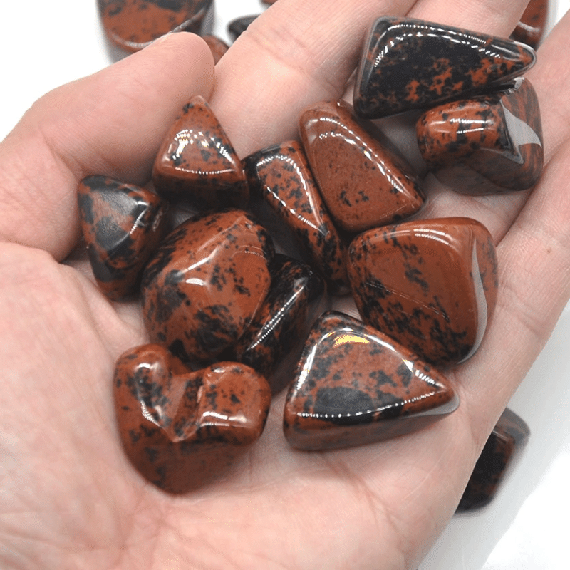 Pierre Obsidienne Acajou Roulée | Lithothérapie Stéphanie