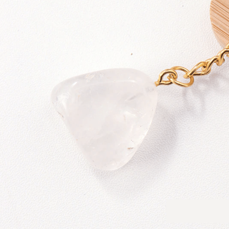Porte-Clés Pierre Cristal de Roche | Lithothérapie Stéphanie