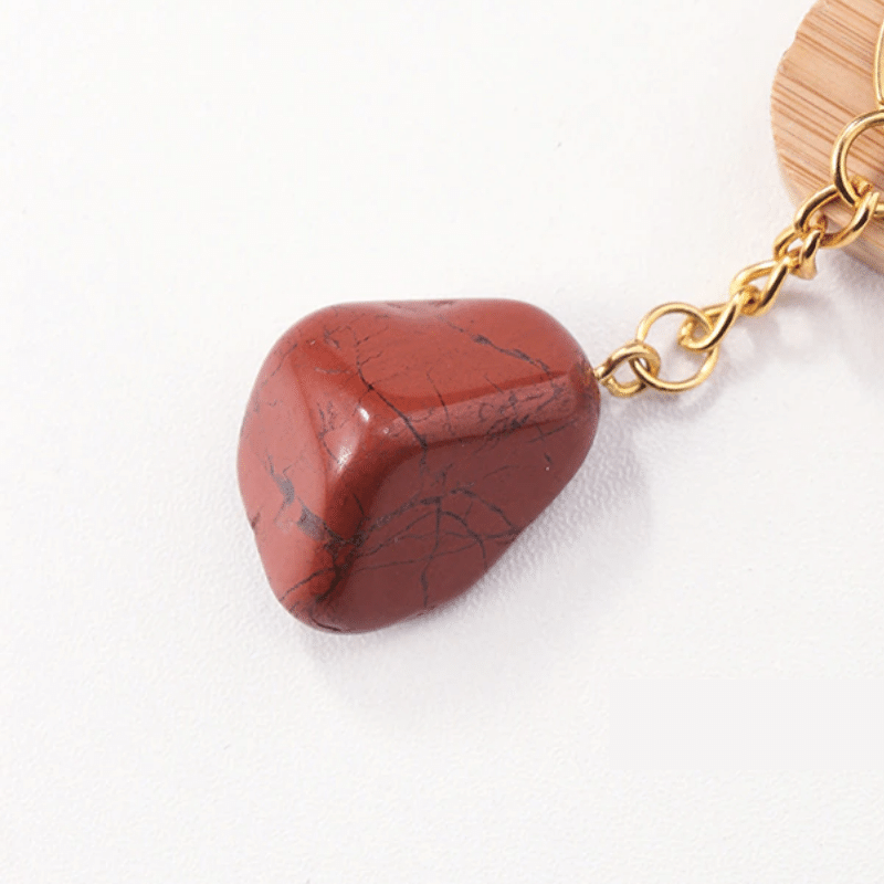 Porte-Clés Pierre Jaspe Rouge | Lithothérapie Stéphanie