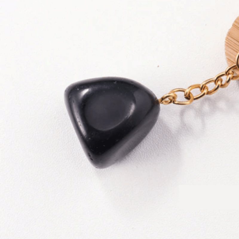 Porte-Clés Pierre Obsidienne | Lithothérapie Stéphanie