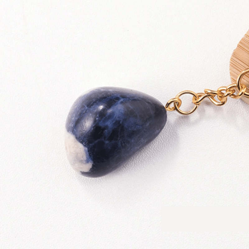 Porte-Clés Pierre Sodalite | Lithothérapie Stéphanie