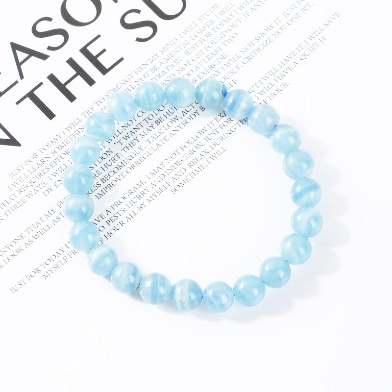 Bracelet Calcite Bleue | Lithothérapie Stéphanie