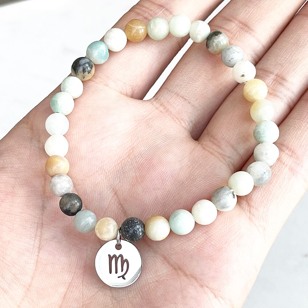Bracelet Zodiaque en Pierre Amazonite | Lithothérapie Stéphanie