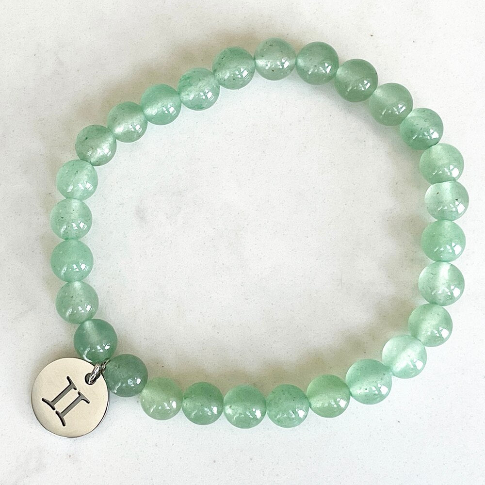 Bracelet Zodiaque en Aventurine Verte | Lithothérapie Stéphanie