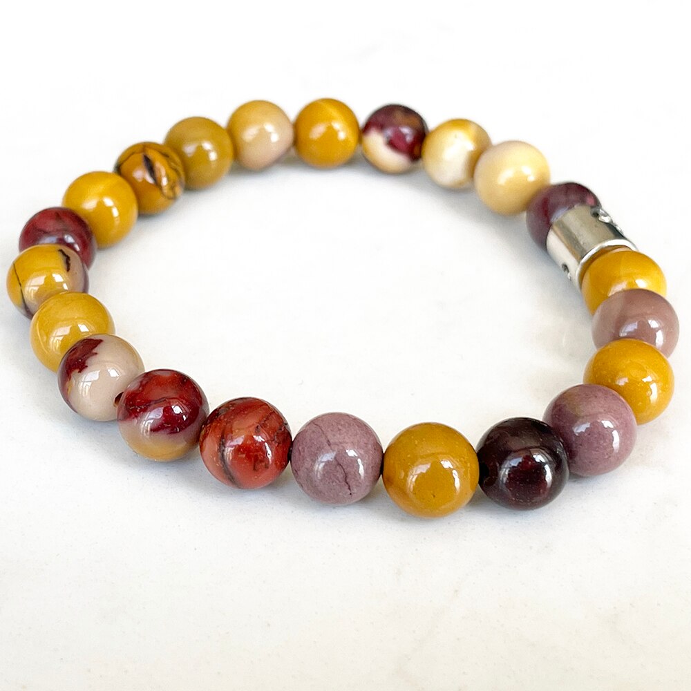 Bracelet Zodiaque en Pierre Jaspe Mokaïte | Lithothérapie Stéphanie