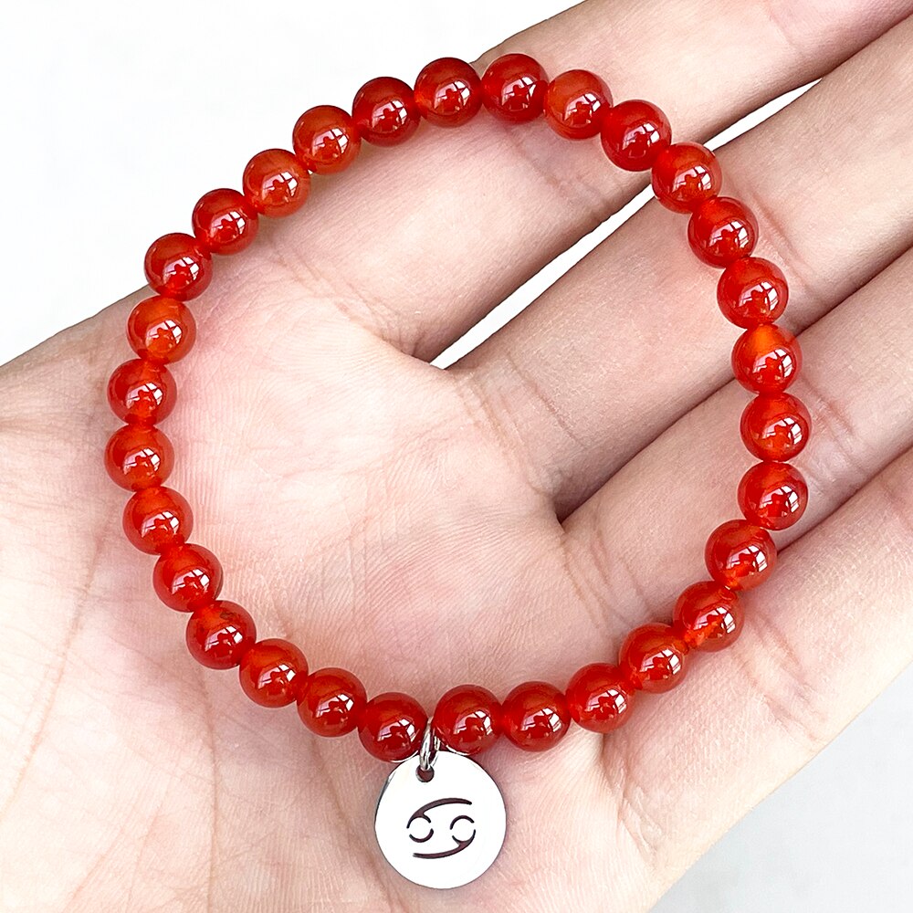Bracelet Zodiaque en Pierre Cornaline | Lithothérapie Stéphanie