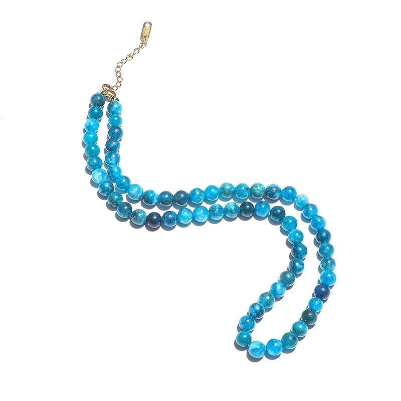 Collier Ras du Cou en Pierre Apatite | Lithothérapie Stéphanie