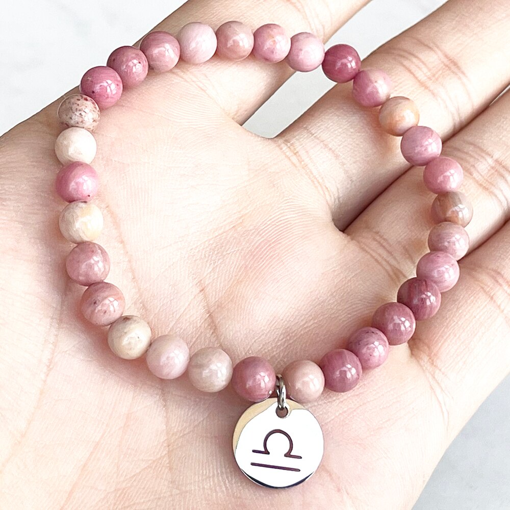 Bracelet Zodiaque Rhodonite | Lithothérapie Stéphanie