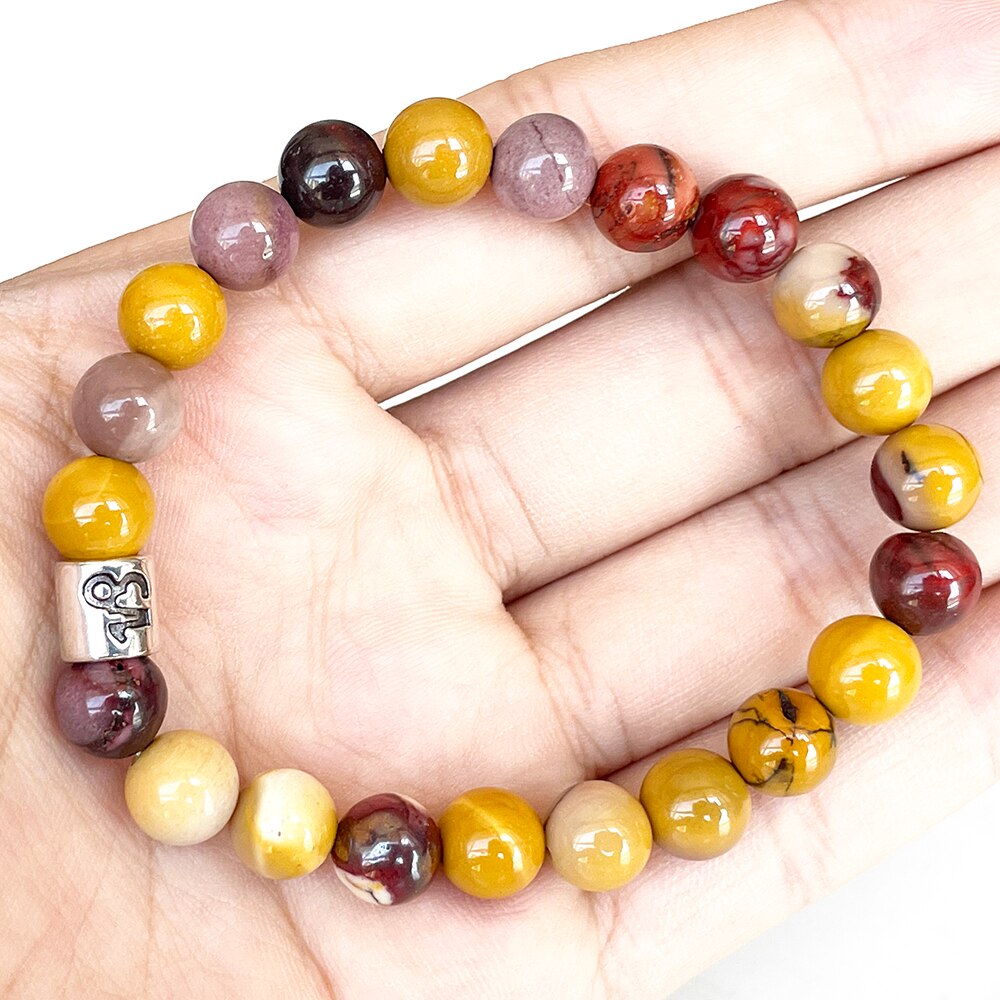 Bracelet Zodiaque en Jaspe Mookaïte | Lithothérapie Stéphanie