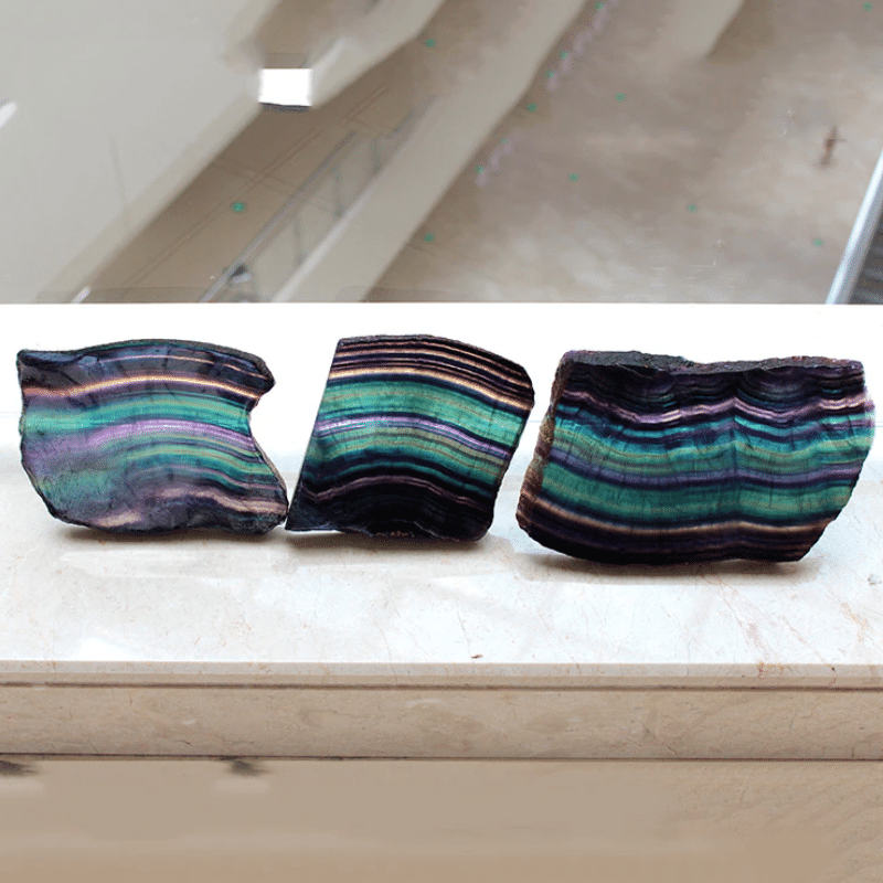 Tranche de Fluorite Véritable | Lithothérapie Stéphanie