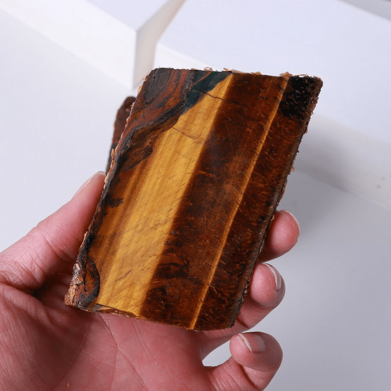 Tranche d'Oeil de Tigre Naturel | Lithothérapie Stéphanie